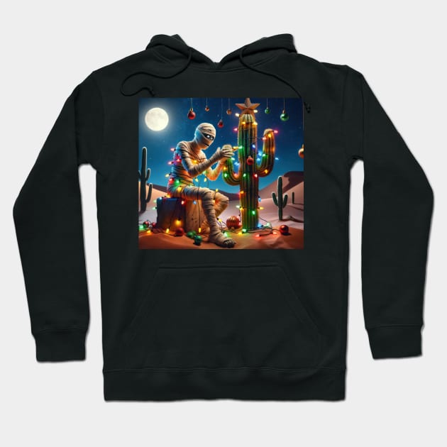 A Very Mummy Christmas: Desert Decorating Hoodie by TooplesArt